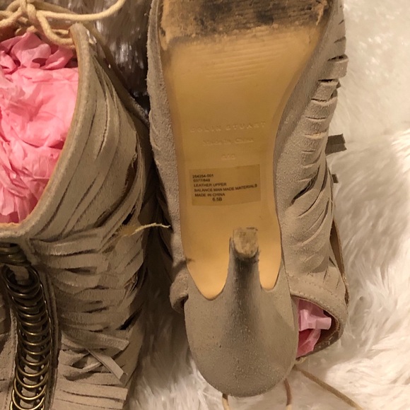 Peep Suede Stilettos - Picture 4 of 7